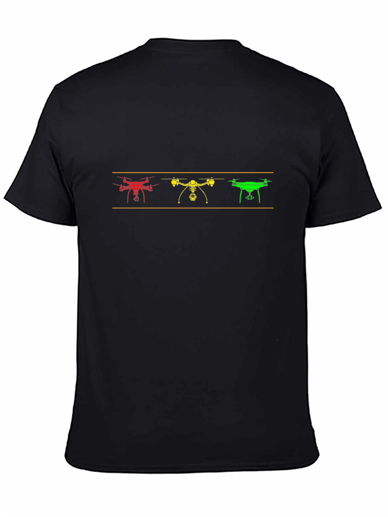 Drone Trio Graphic Tee - Black