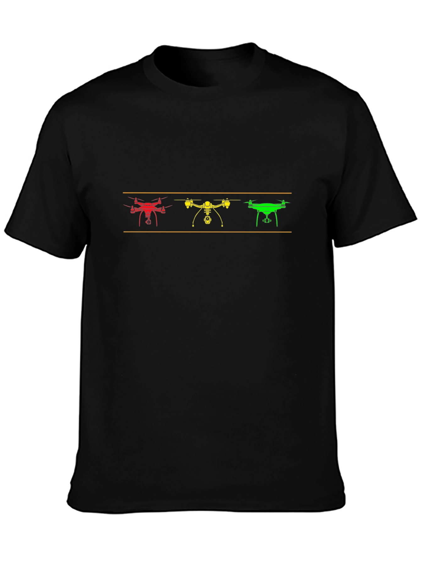 Drone Trio Graphic Tee - Black