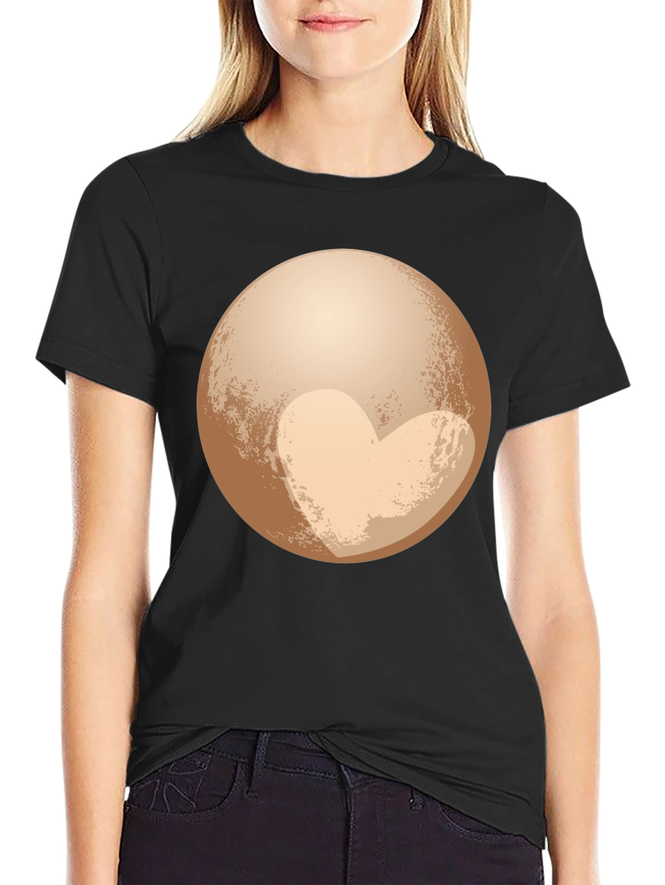Pluto Heart T-Shirt - Space Lover Tee