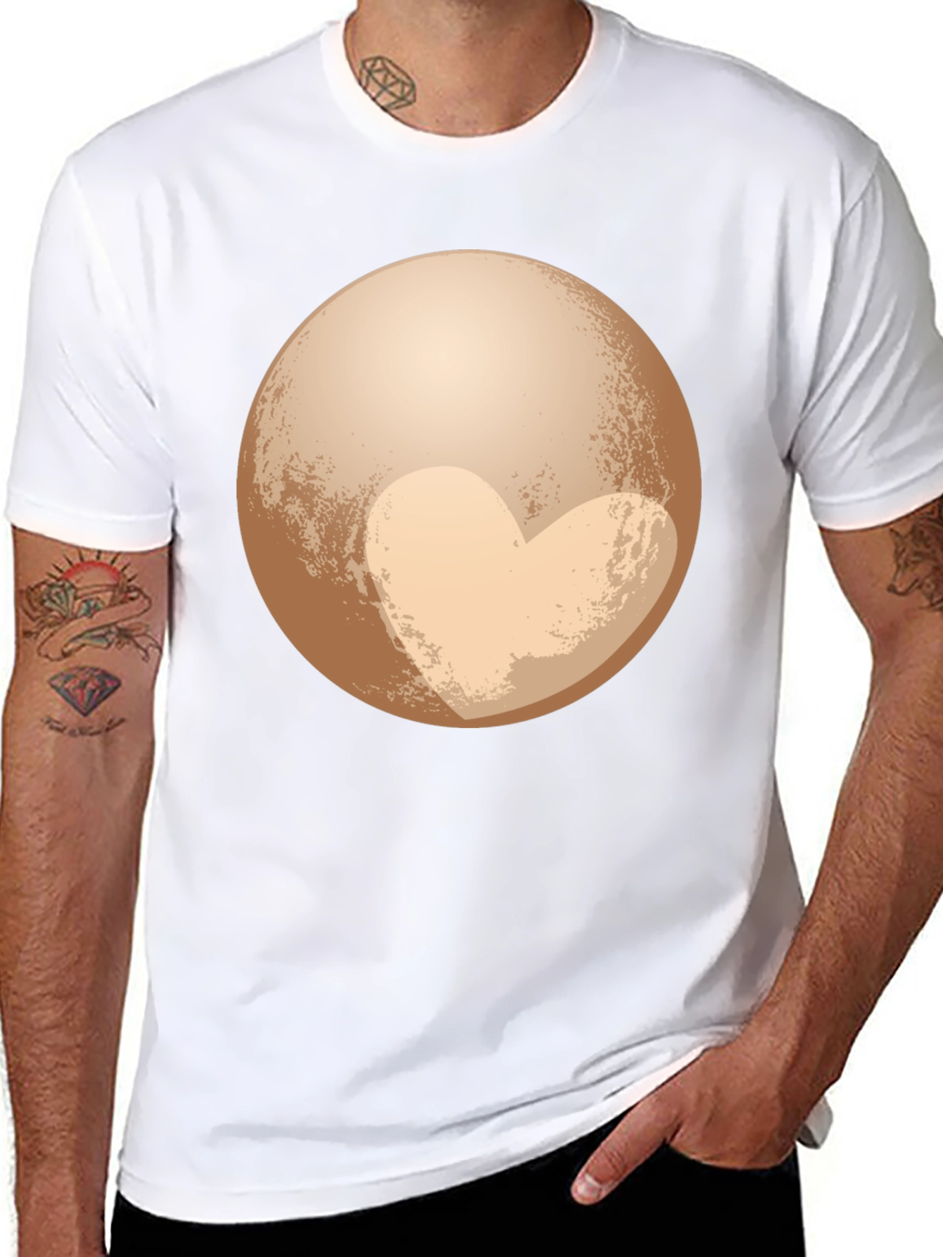 Pluto Heart T-Shirt - Space Lover Tee