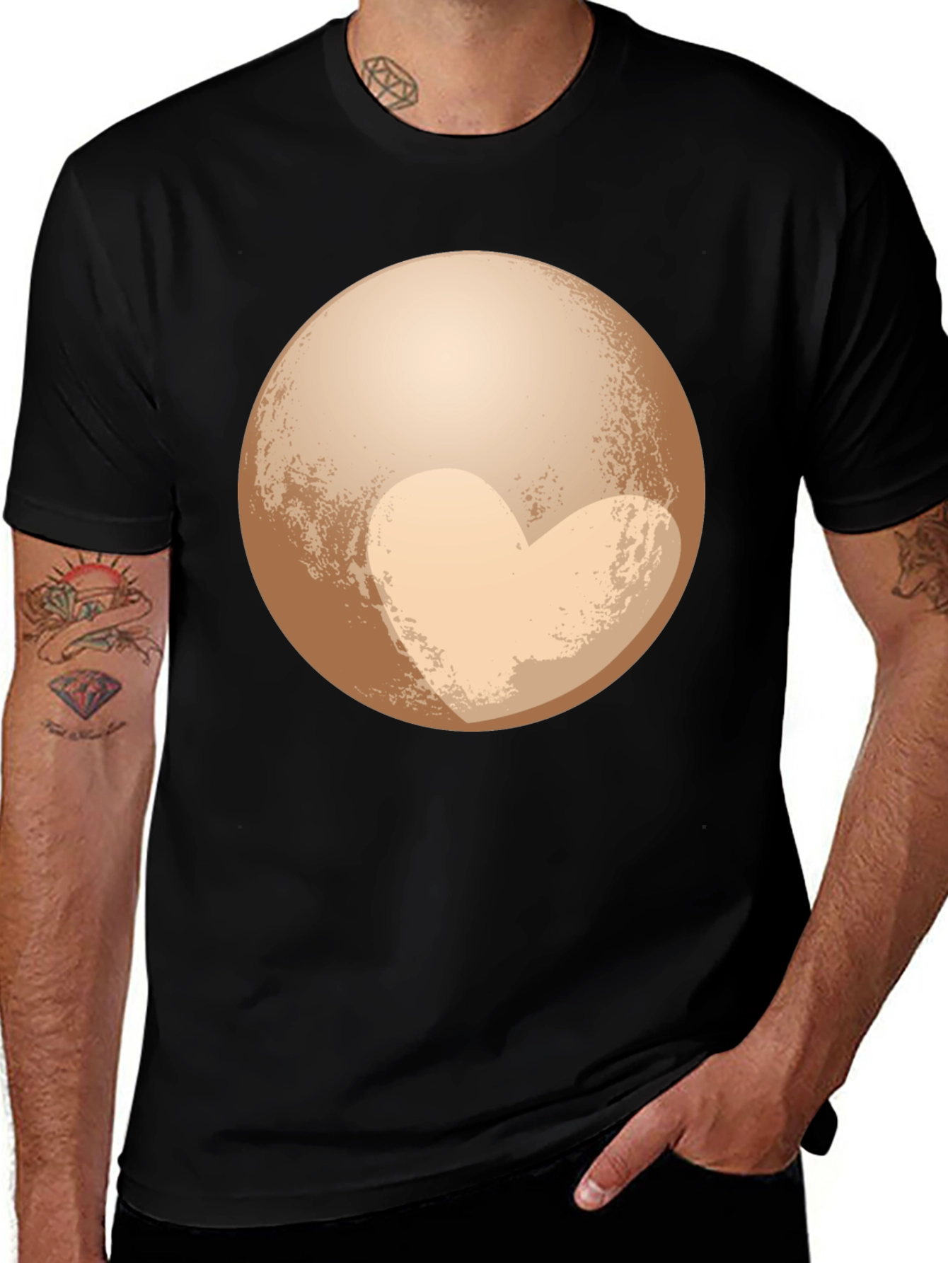 Pluto Heart T-Shirt - Space Lover Tee
