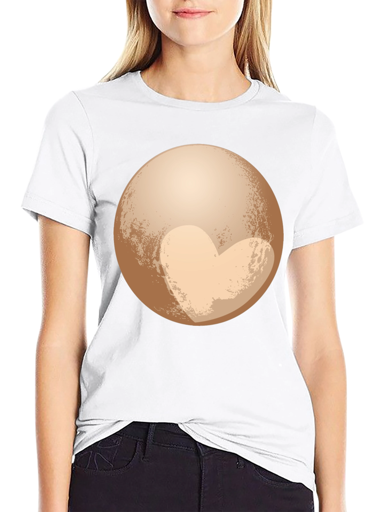 Pluto Heart T-Shirt - Space Lover Tee