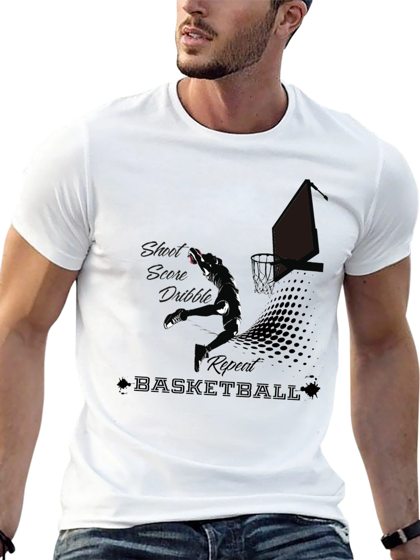 Basketball Graphic Print T-Shirt