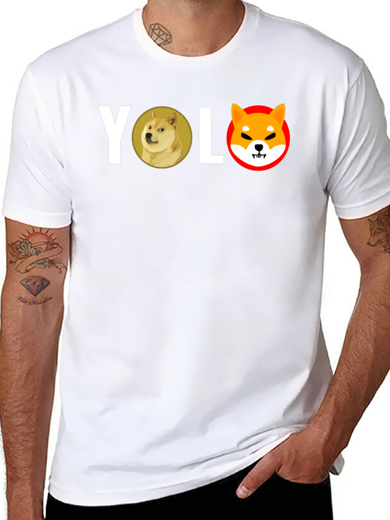 YOLO Doge Shiba Black T-Shirt