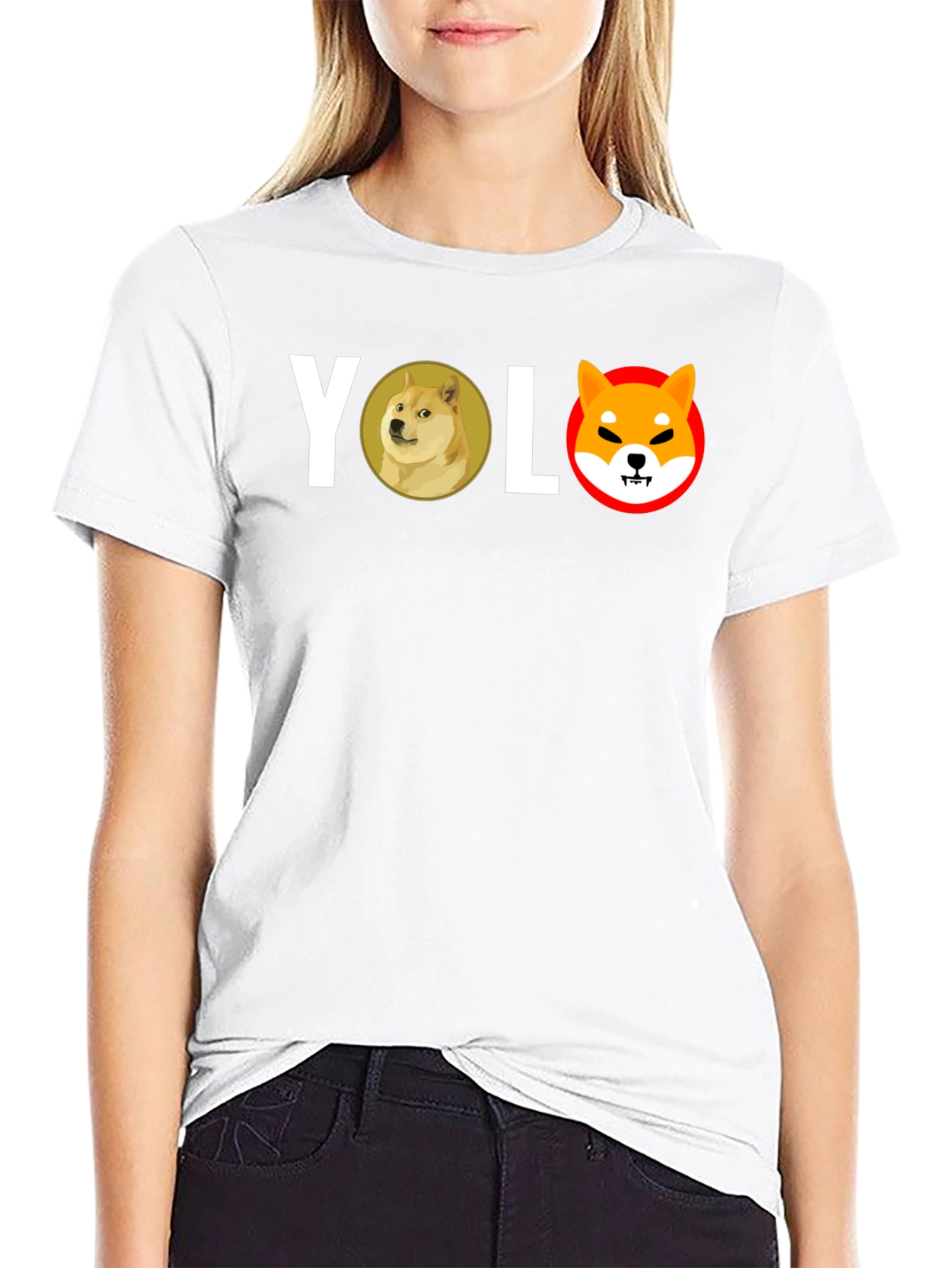 YOLO Doge Shiba Black T-Shirt