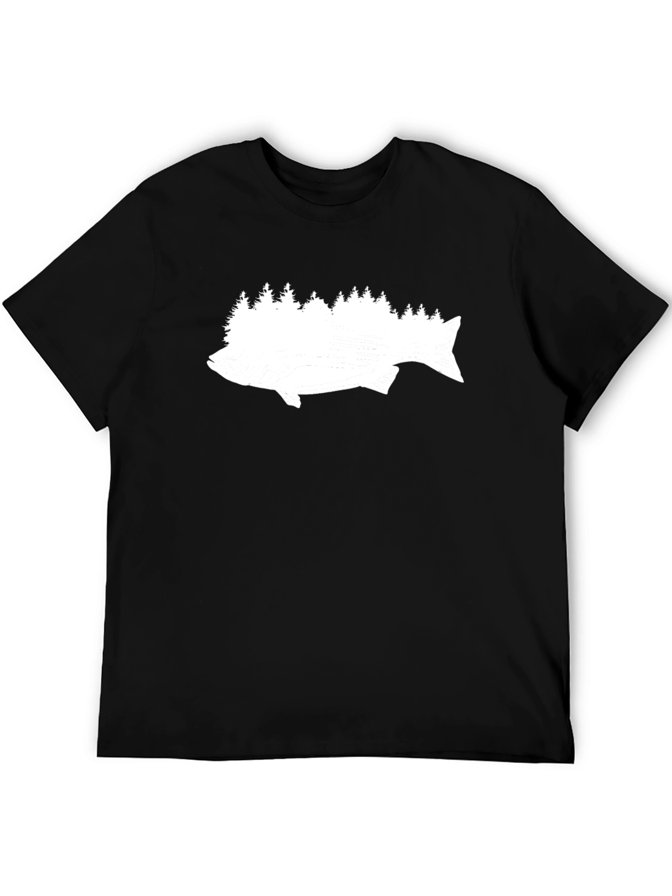 Fish and Forest Black Tee