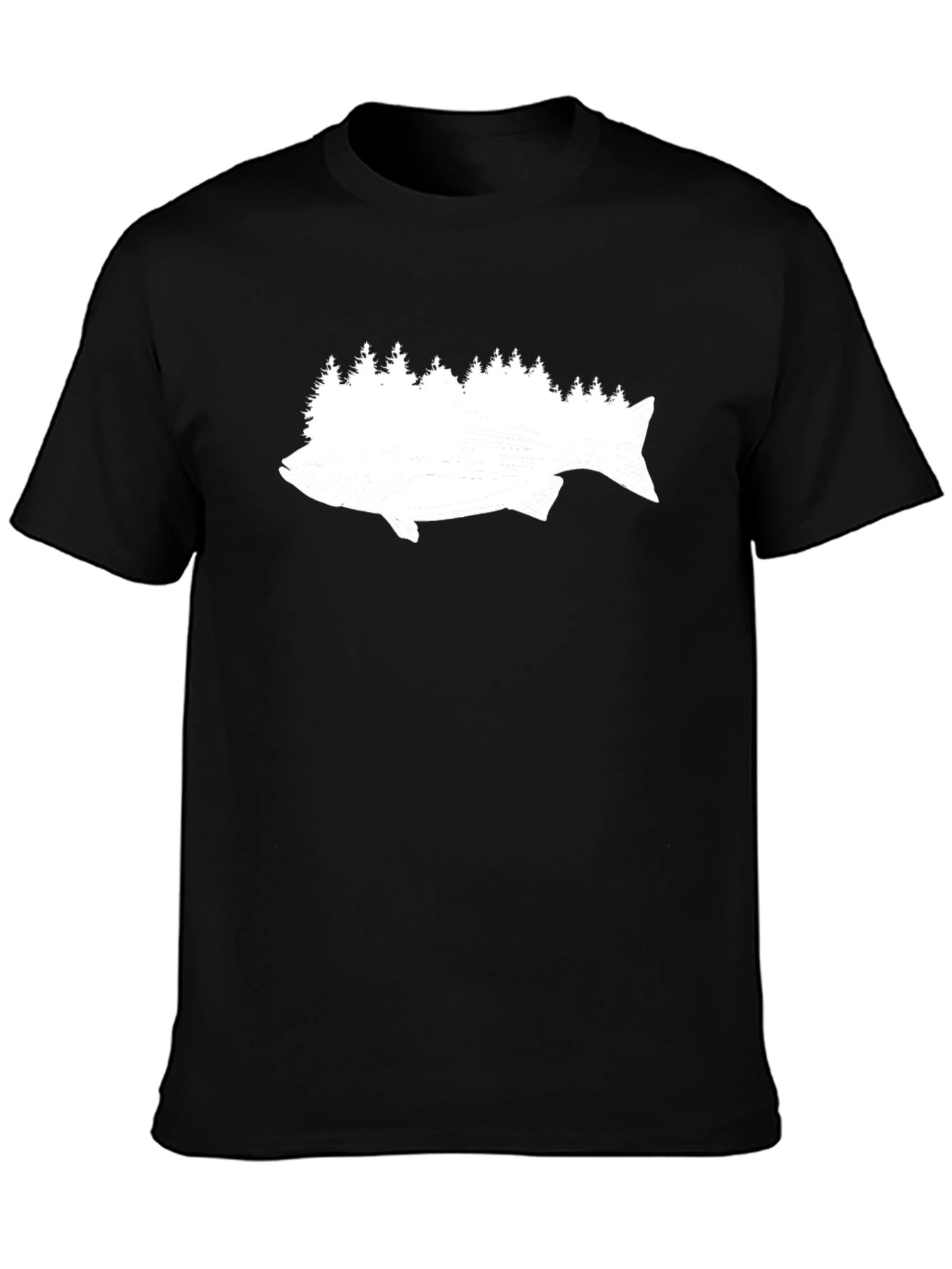 Fish and Forest Black Tee