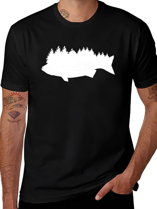 Fish and Forest Black Tee