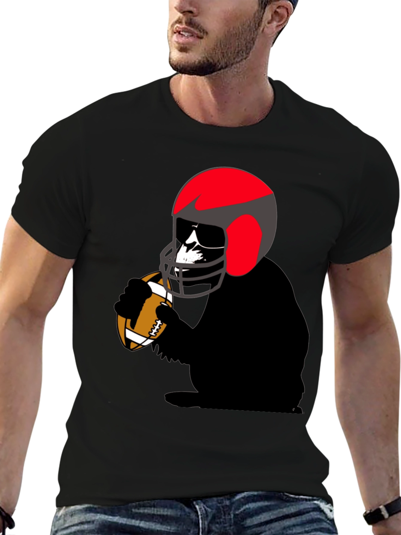 Football Gorilla Graphic T-Shirt