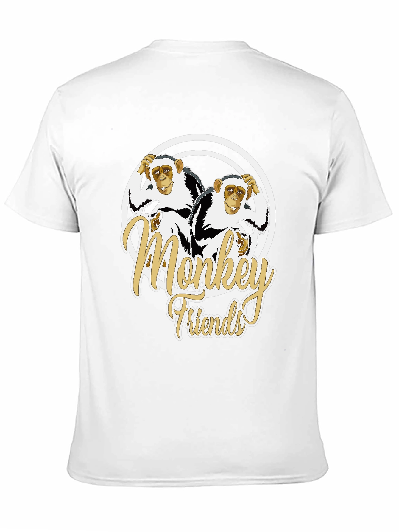 Monkey Friends Graphic T-Shirt - Black