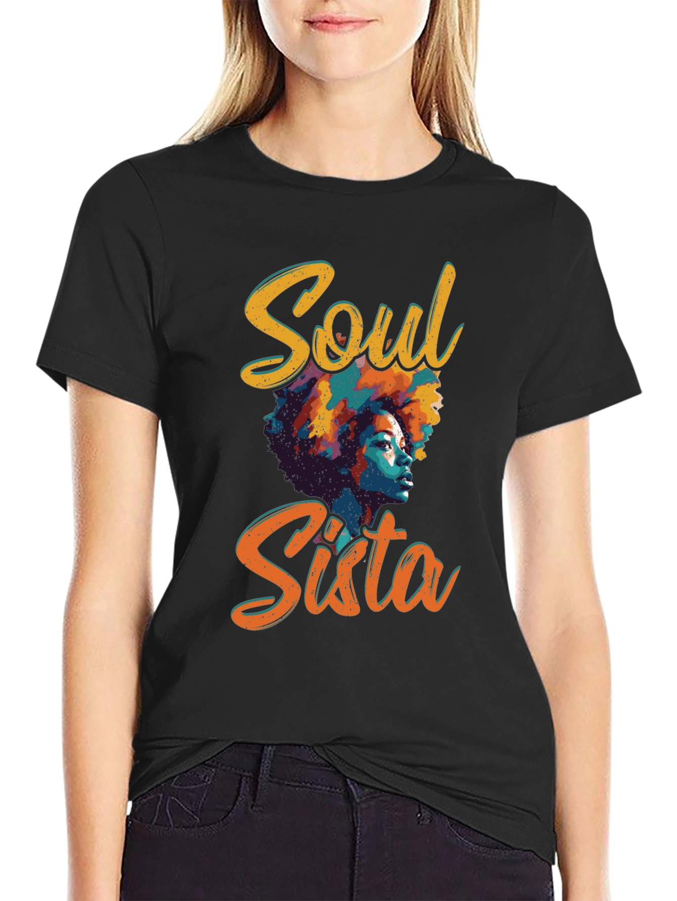 Soul Sista Graphic Tee - Black