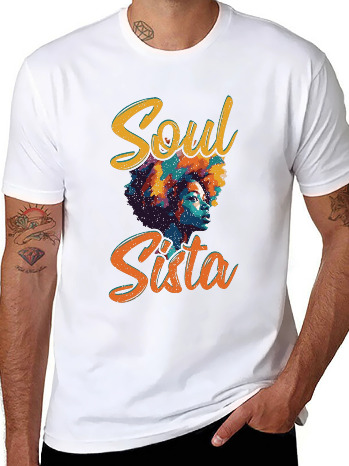 Soul Sista Graphic Tee - Black