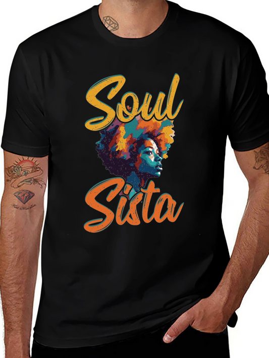 Soul Sista Graphic Tee - Black
