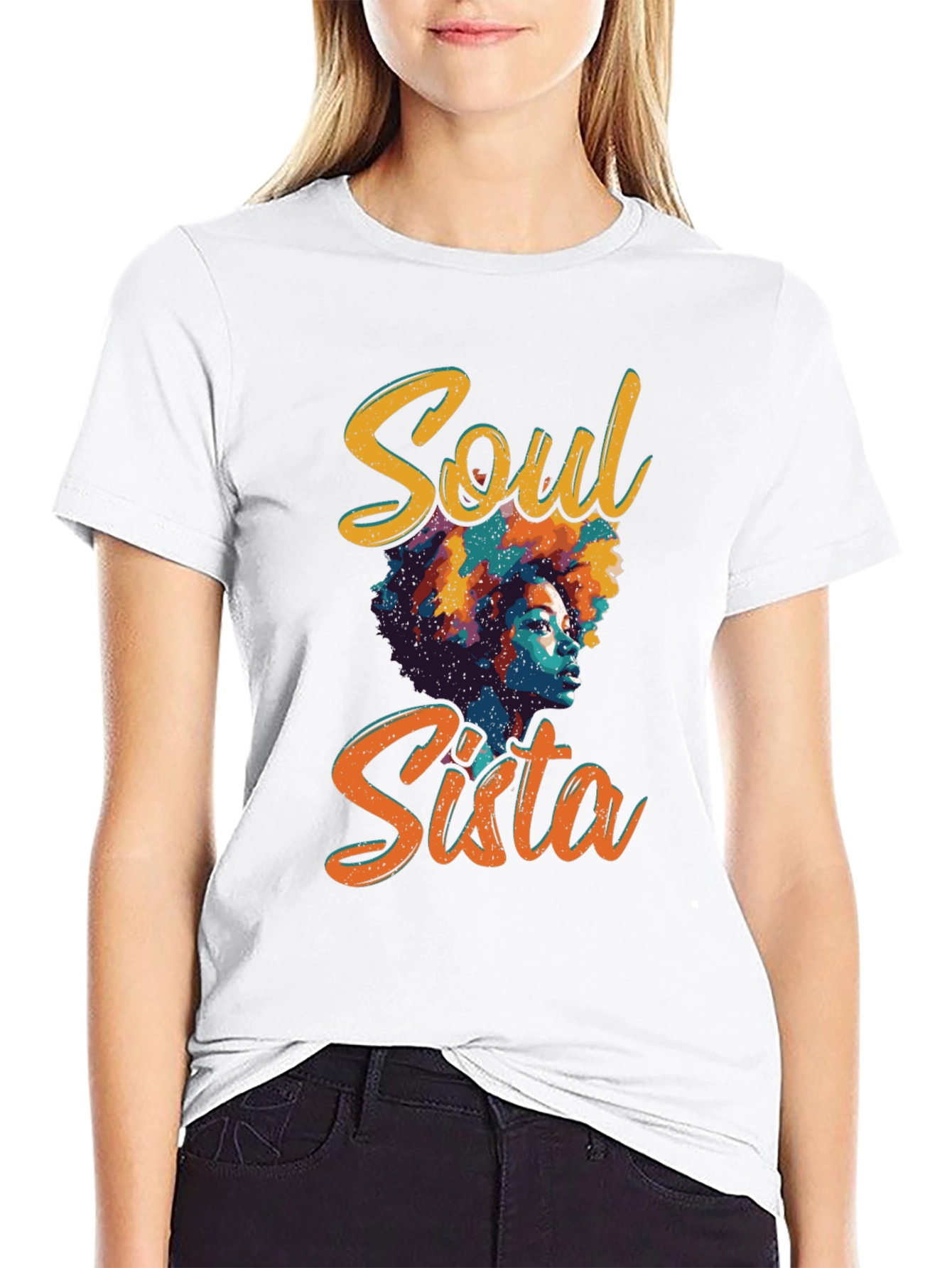Soul Sista Graphic Tee - Black