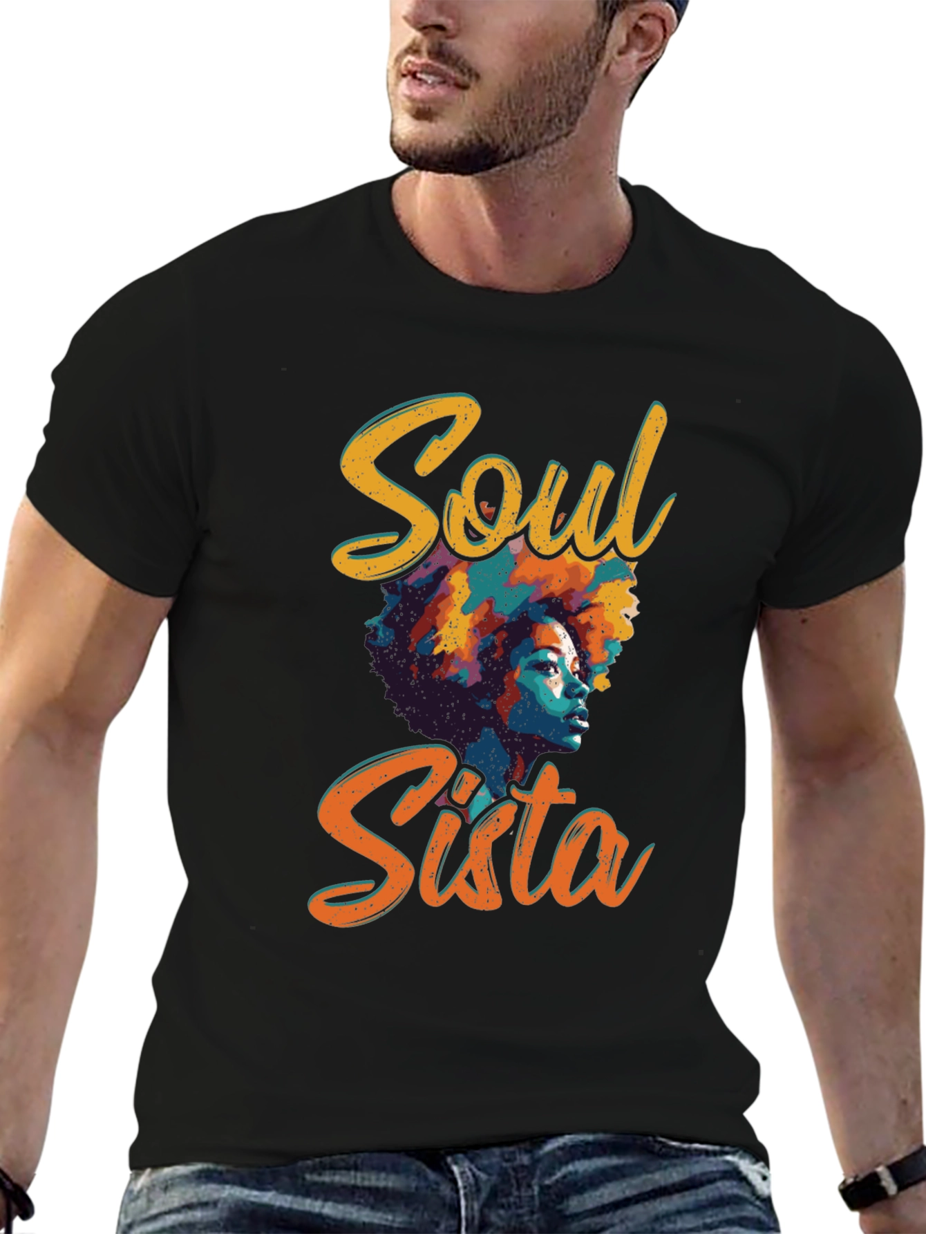 Soul Sista Graphic Tee - Black