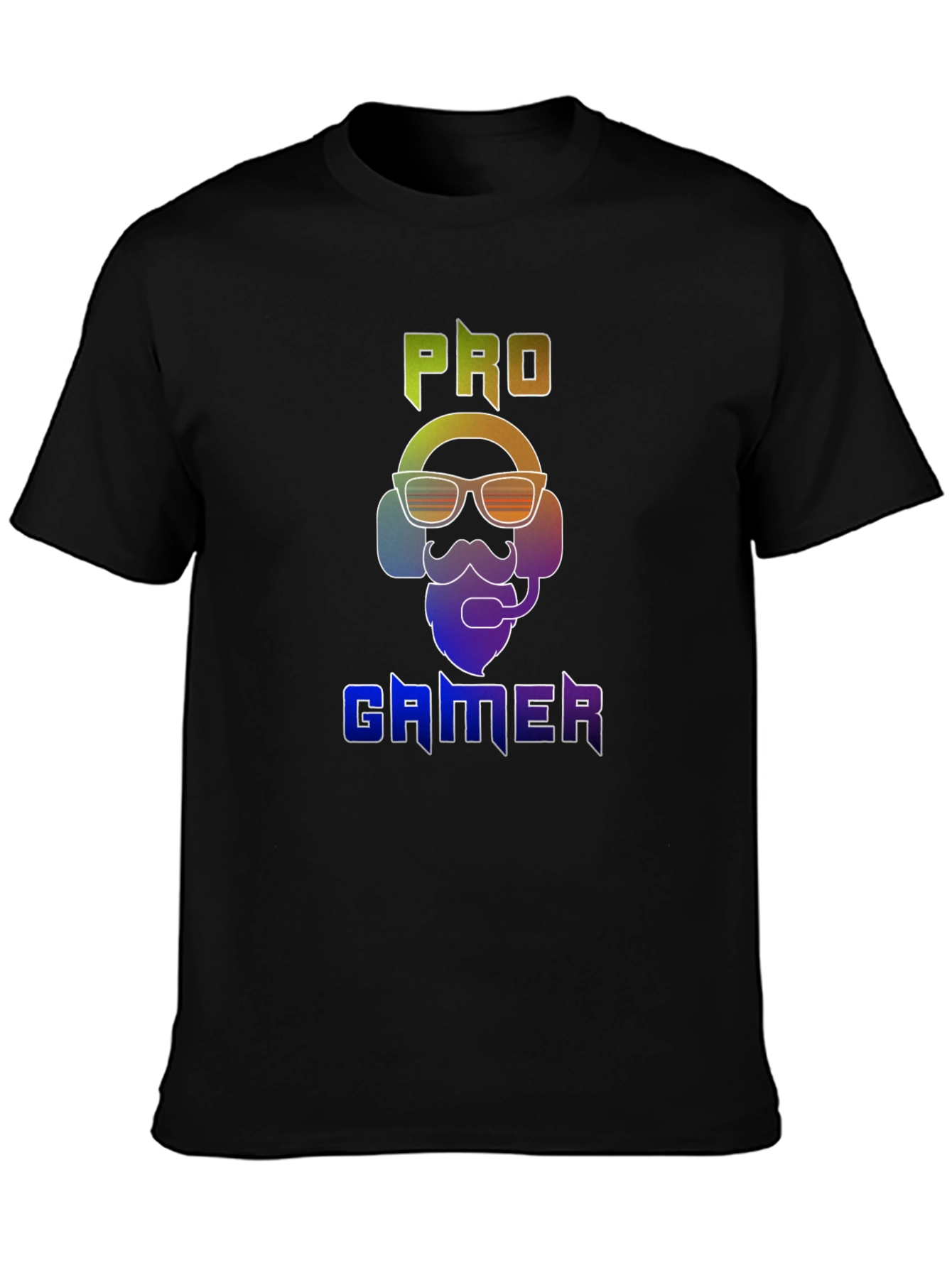 Pro Gamer T-Shirt - Gaming Headset & Beard Design