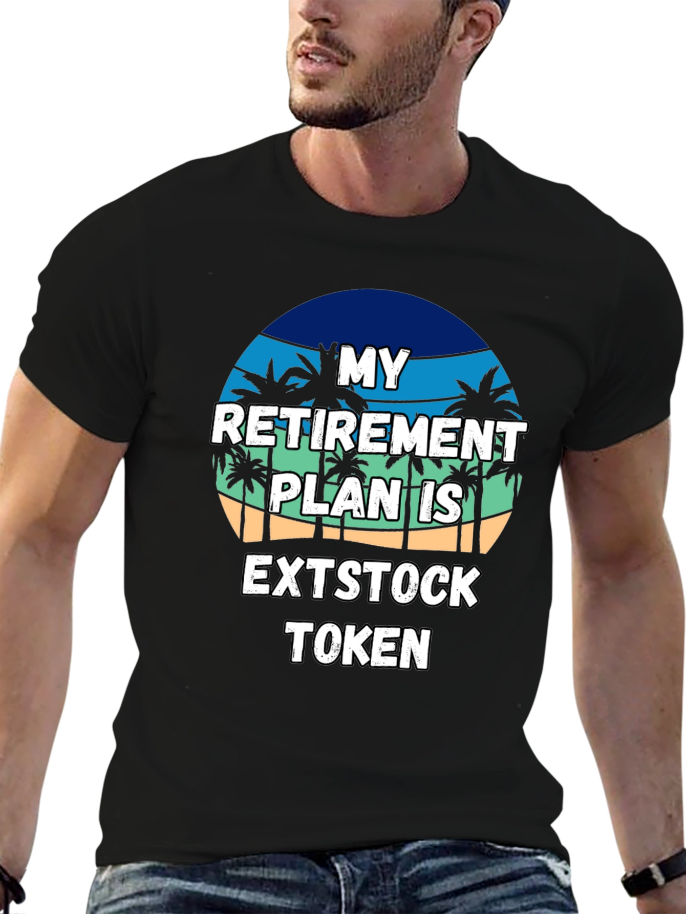 My Retirement Plan EXTSTOCK TOKEN Black T-Shirt