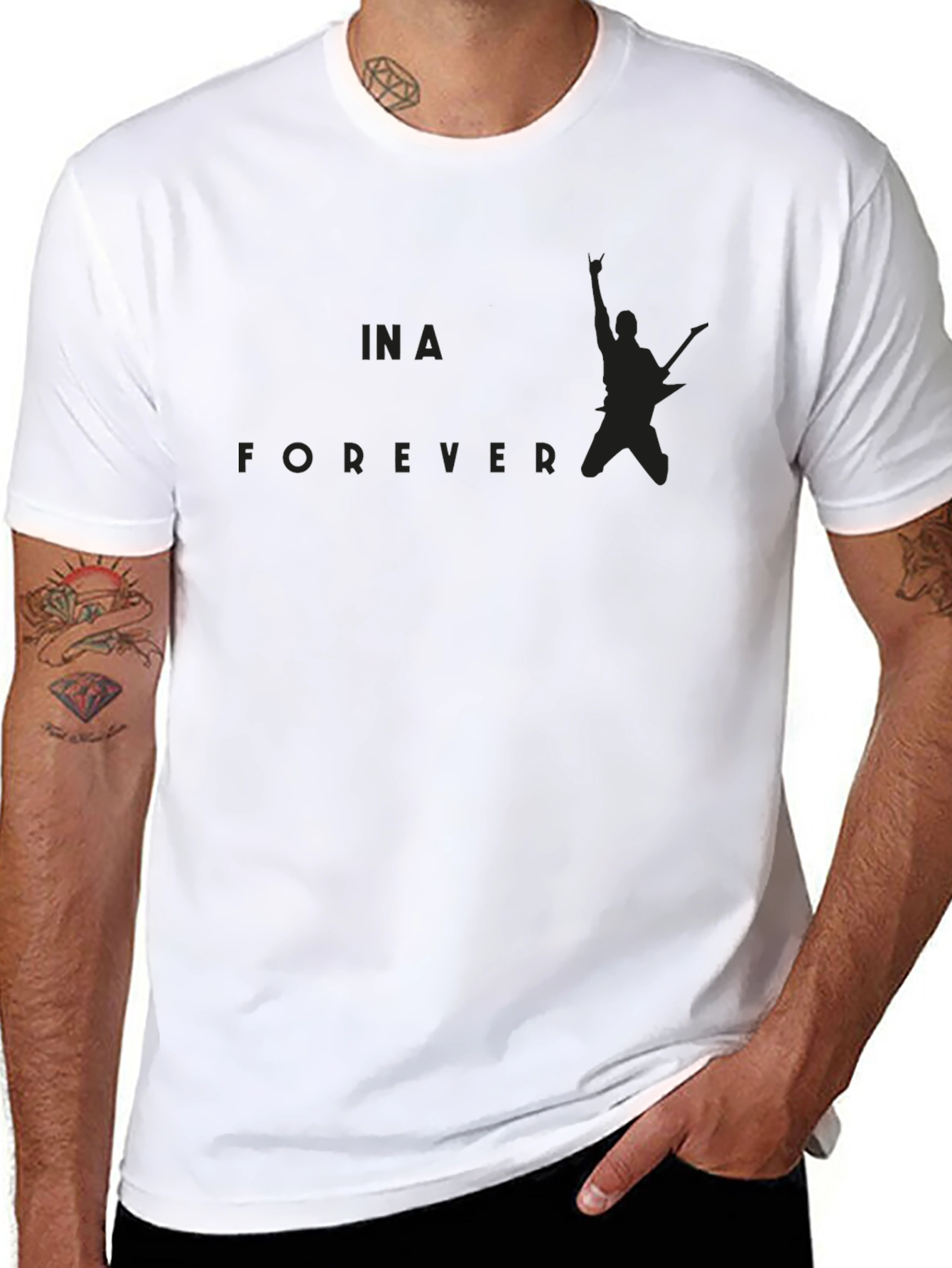 Forever Rock Star T-Shirt - Black Cotton Tee
