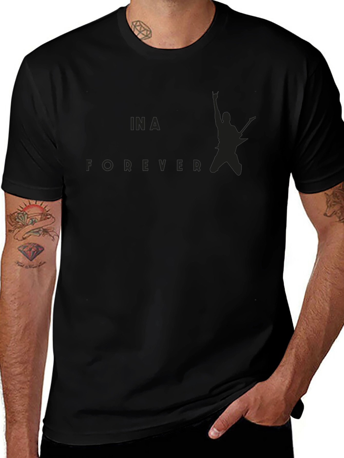 Forever Rock Star T-Shirt - Black Cotton Tee