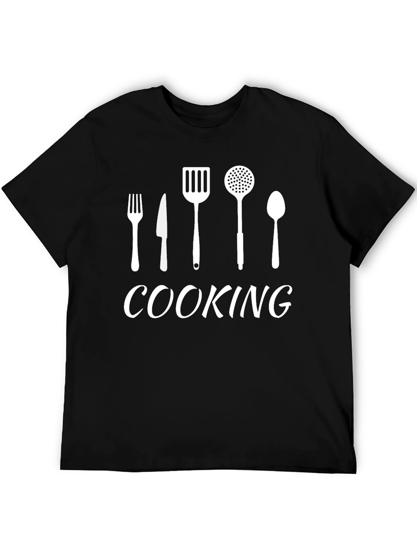 Cooking Utensil Graphic Tee - Black