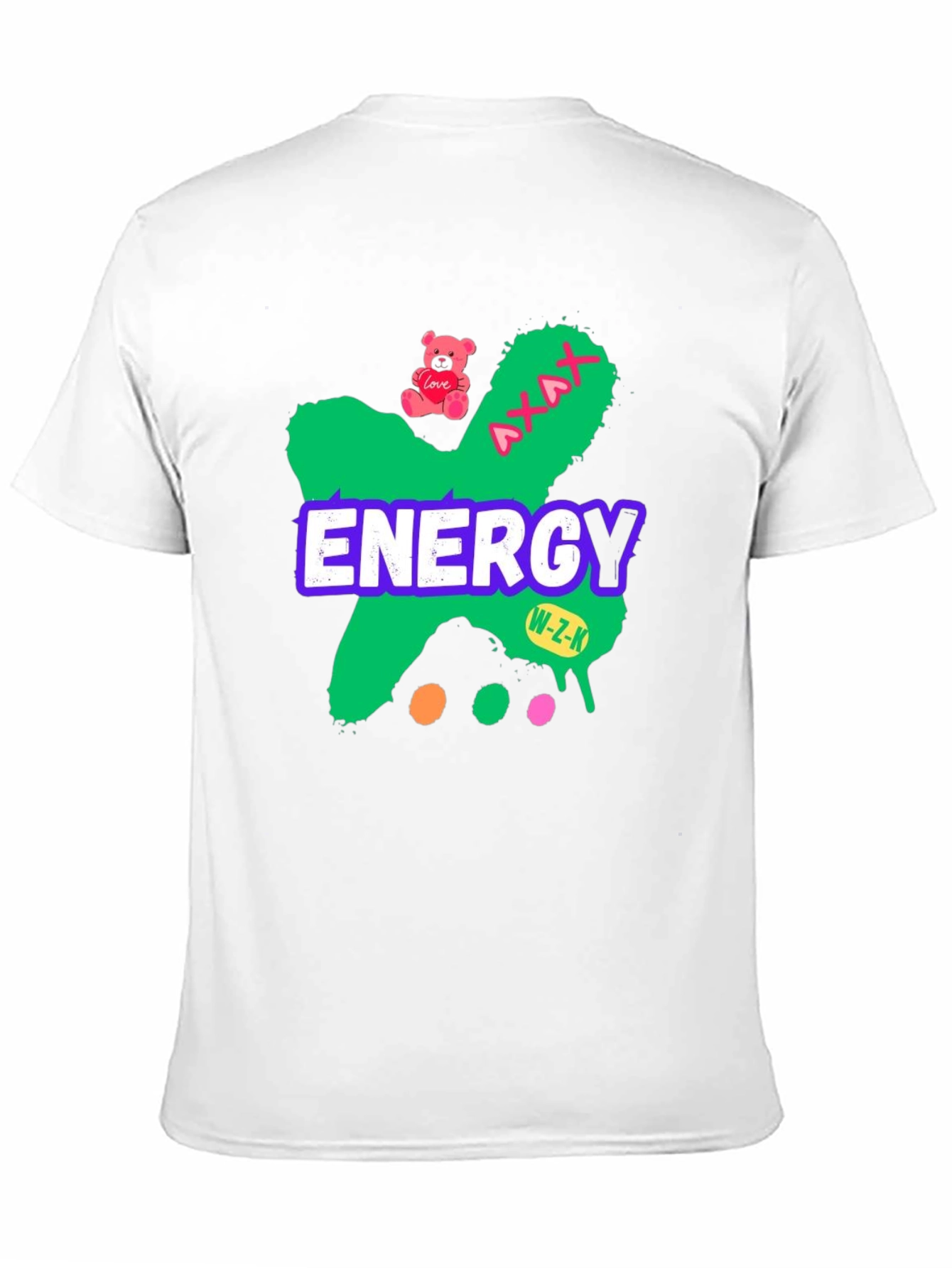 Energy Graphic Tee - Black Cotton Blend Casual T-Shirt