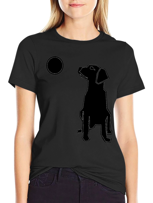 Abstract Dog Graphic Tee - Modern Pet Lover Shirt