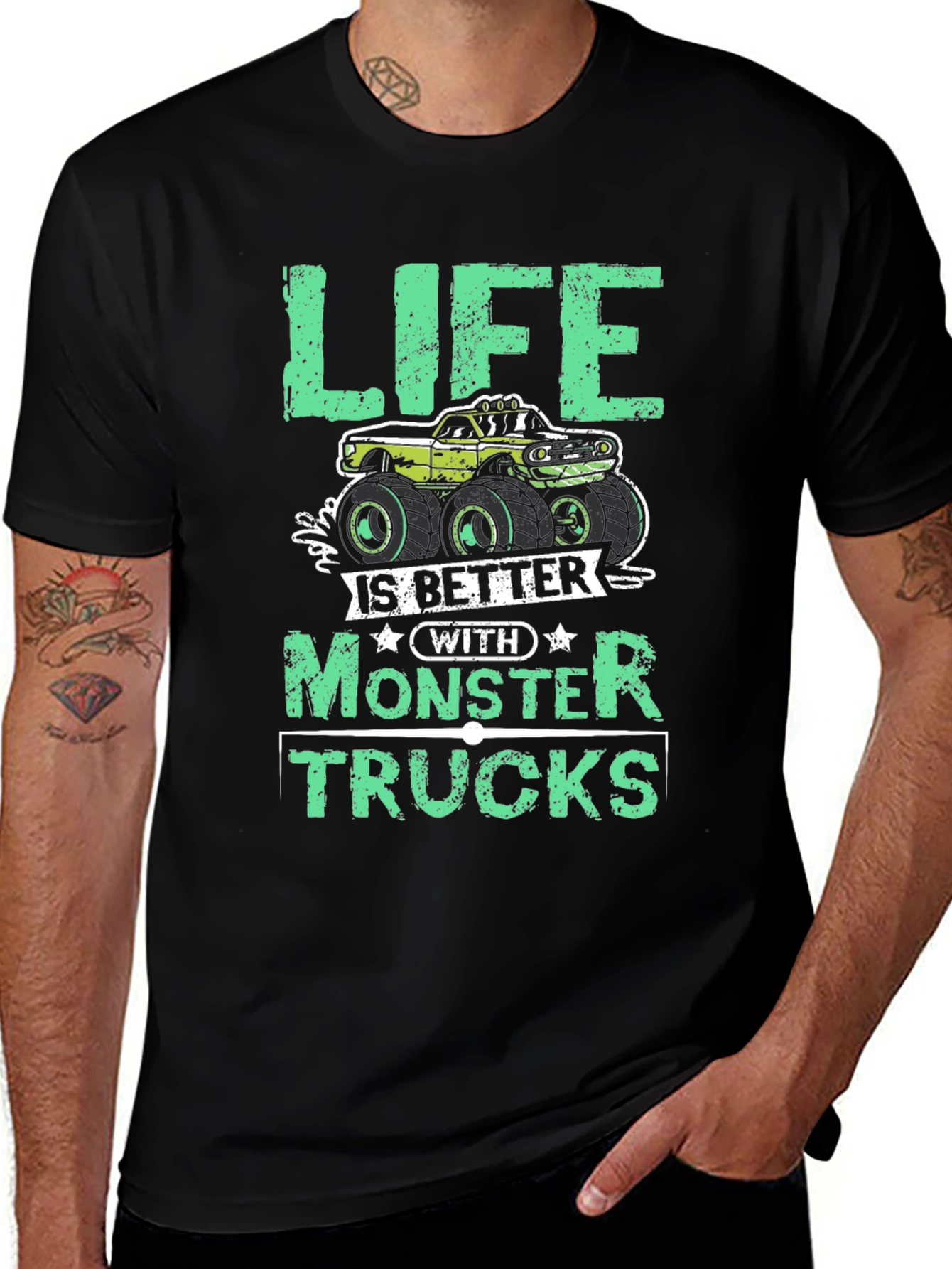 Life Is Better With Monster Trucks Graphic Tee