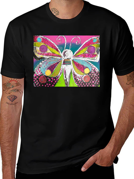 Butterfly Graphic Tee - Colorful Art T-Shirt