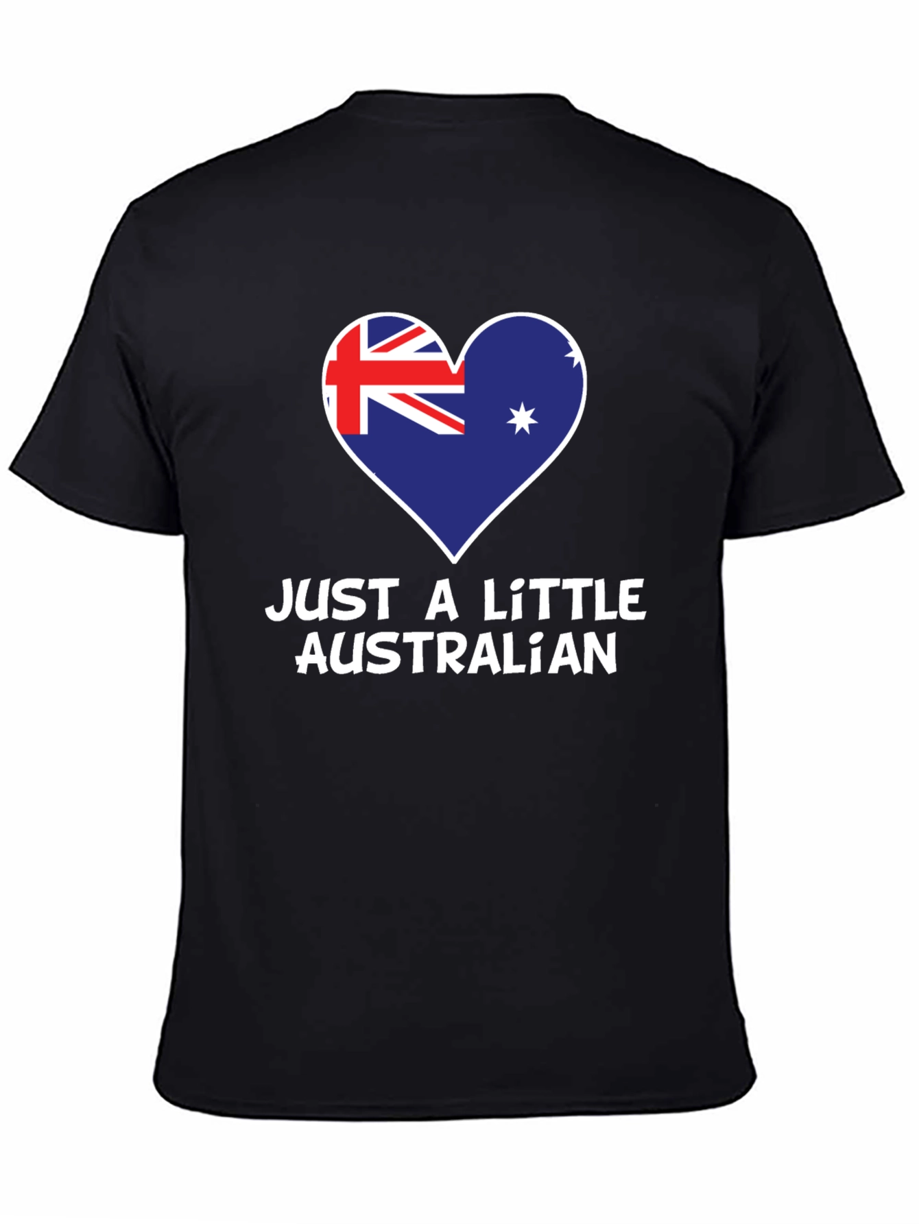 Just A Little Australian T-Shirt - Heart Flag Design