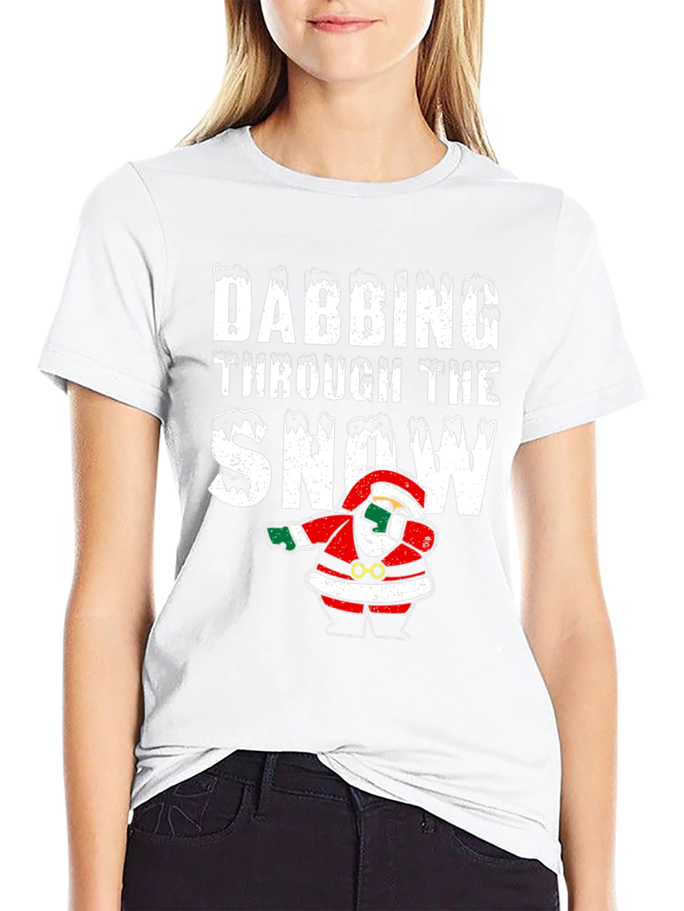 Dabbing Through the Snow Christmas T-Shirt