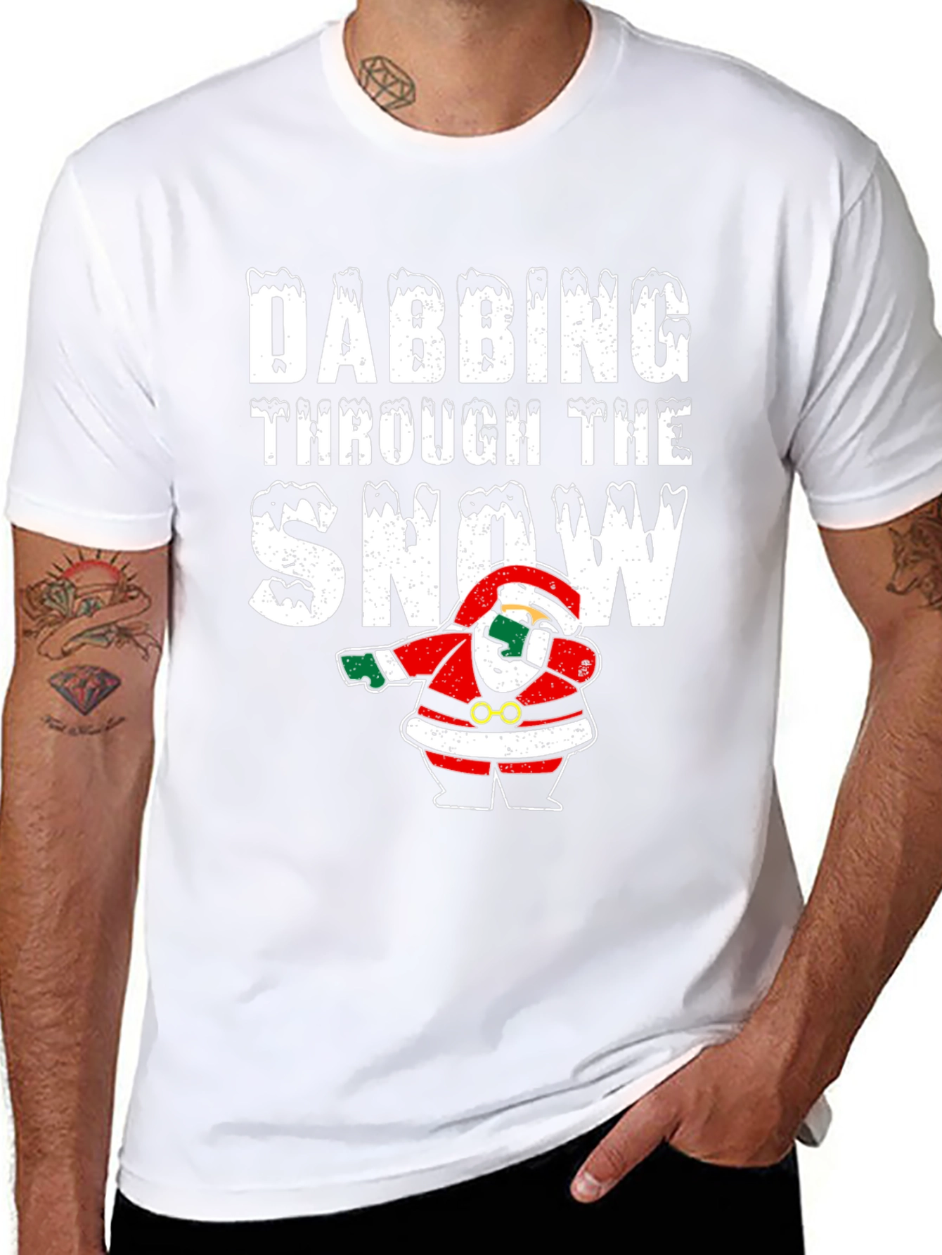 Dabbing Through the Snow Christmas T-Shirt