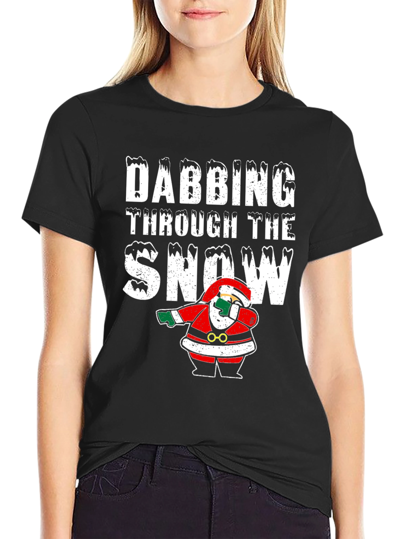 Dabbing Through the Snow Christmas T-Shirt