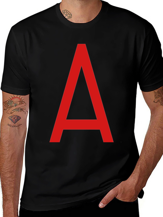 Bold Letter Tee - Classic Crew Neck T-Shirt