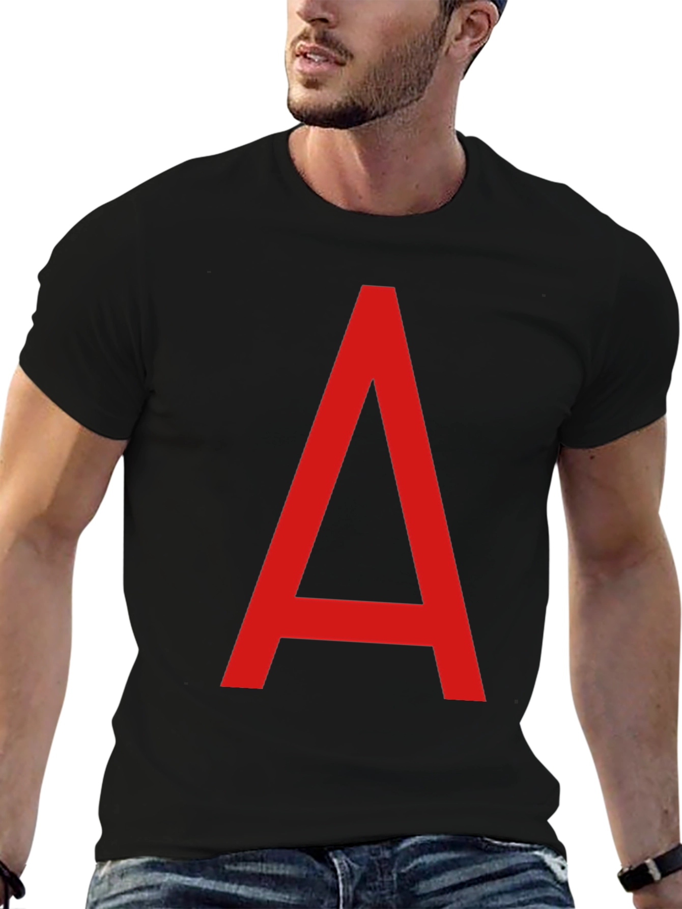 Bold Letter Tee - Classic Crew Neck T-Shirt