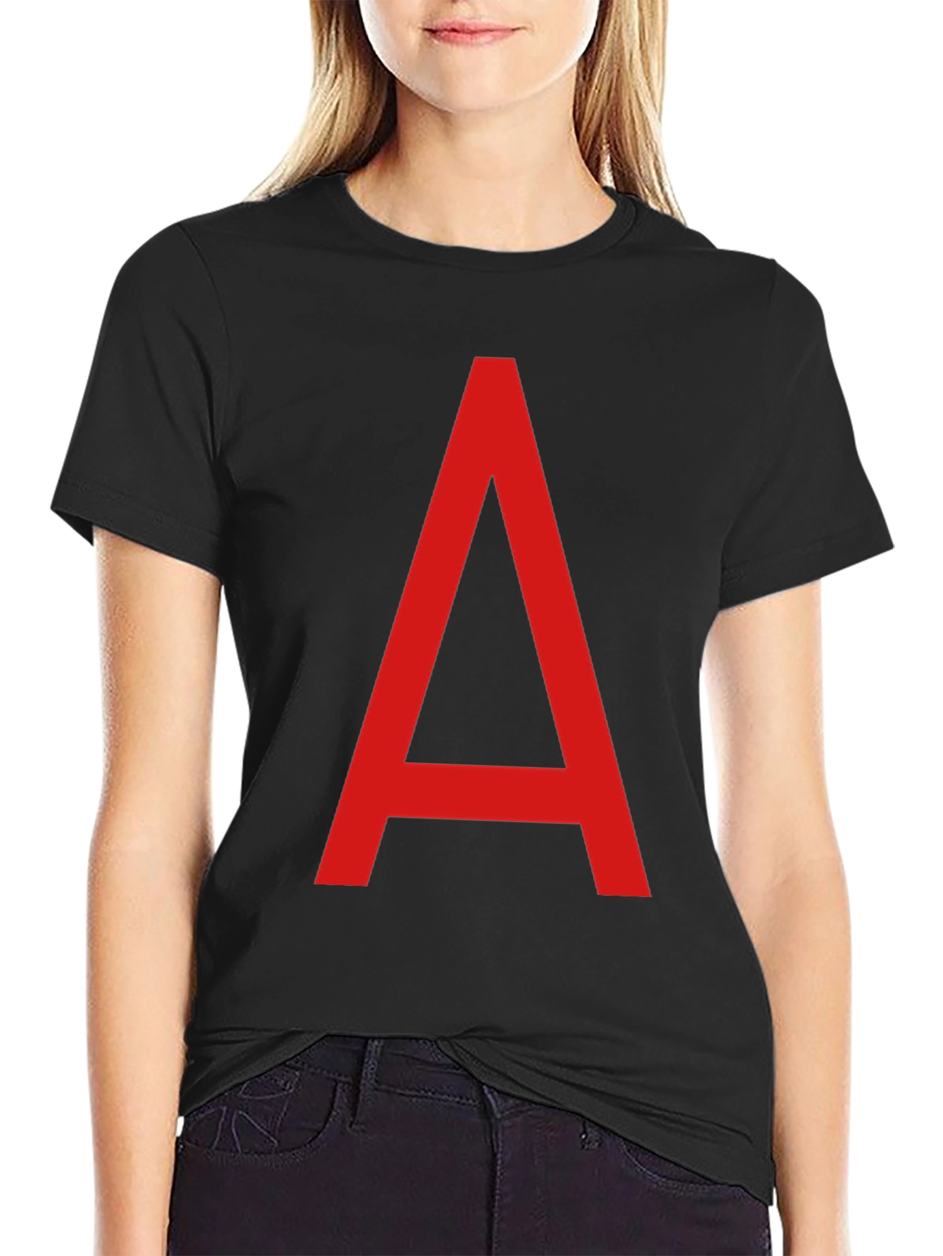 Bold Letter Tee - Classic Crew Neck T-Shirt