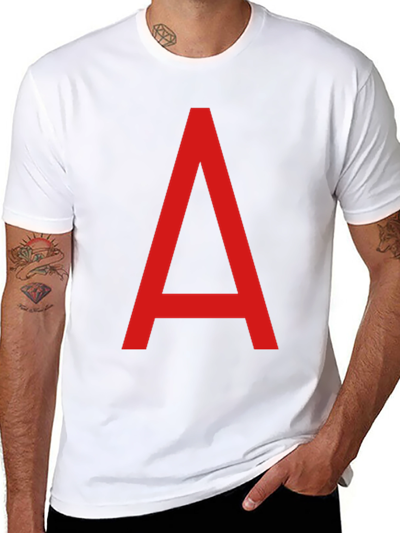 Bold Letter Tee - Classic Crew Neck T-Shirt
