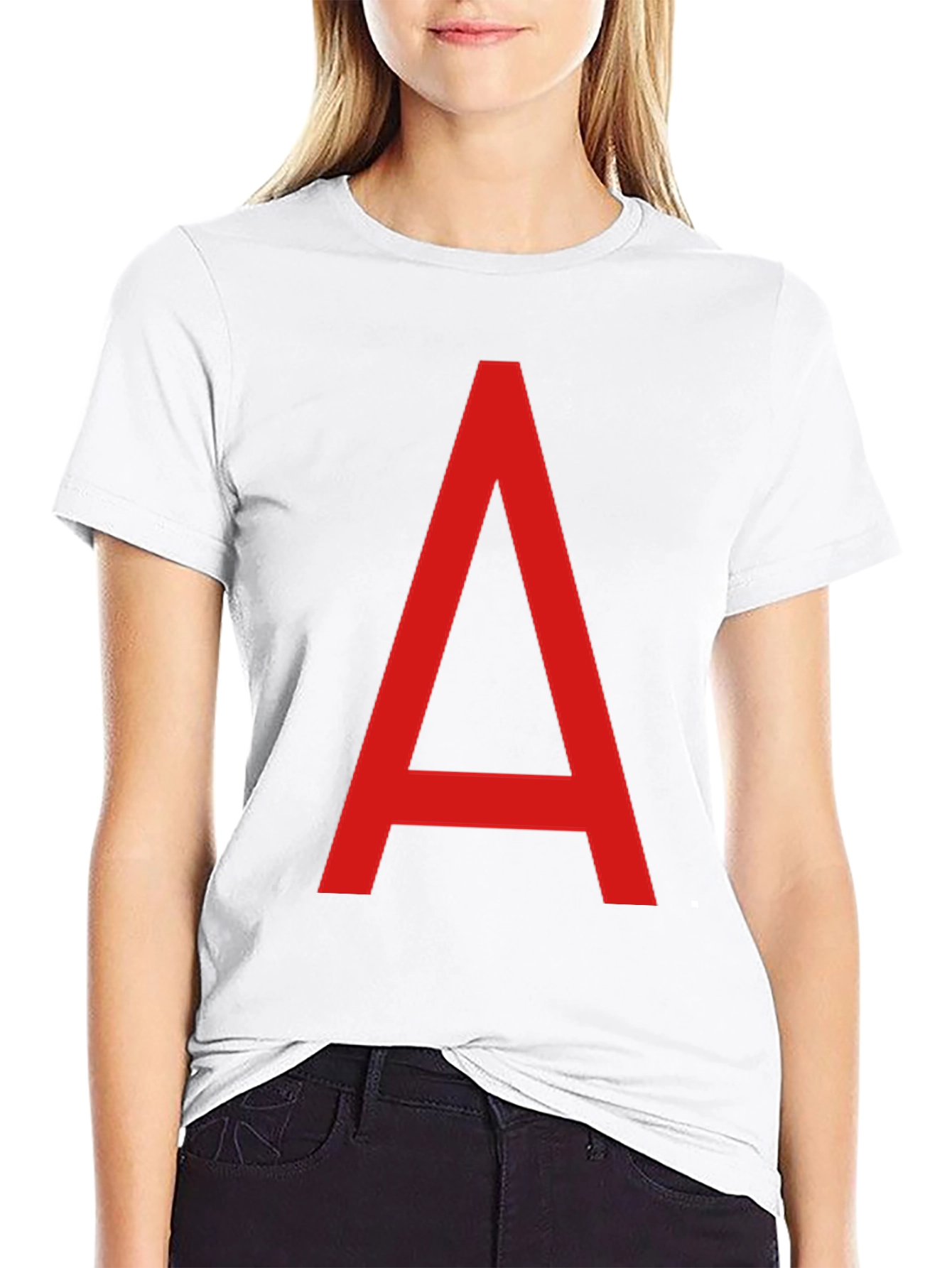 Bold Letter Tee - Classic Crew Neck T-Shirt