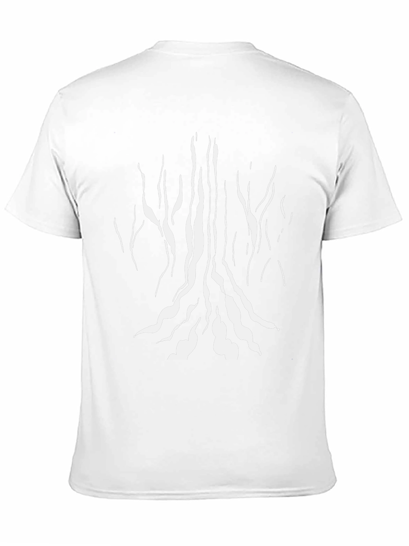 Abstract Tree Design Black T-Shirt