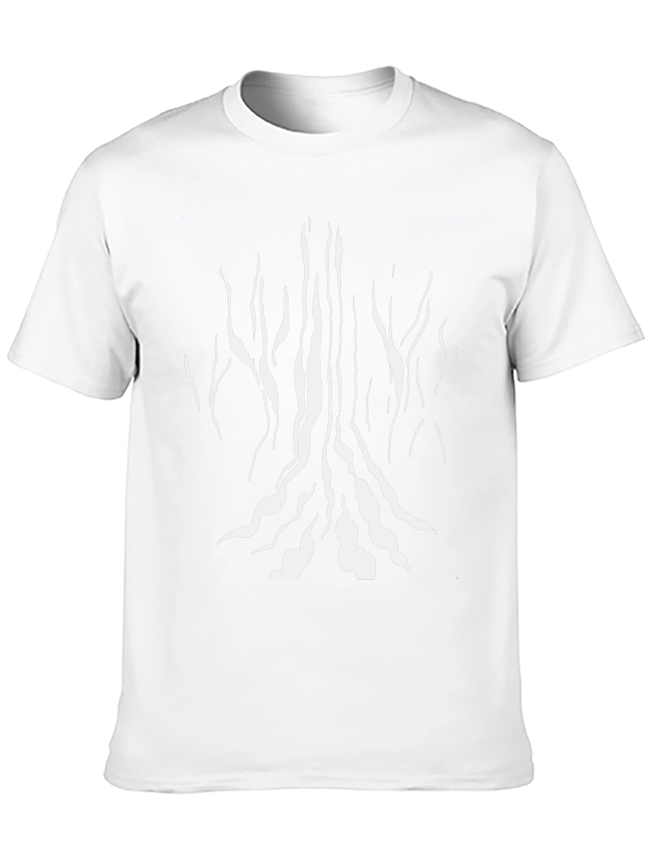 Abstract Tree Design Black T-Shirt