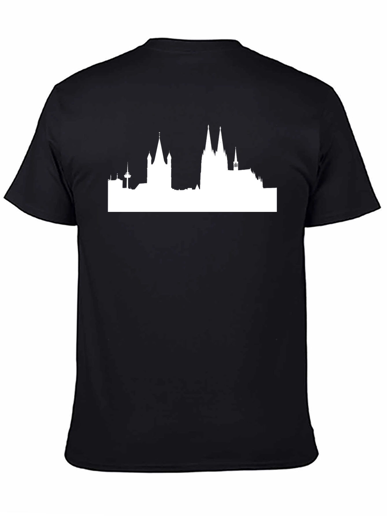 Cityscape Graphic Tee - Black Crewneck T-Shirt