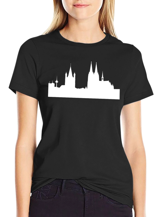 Cityscape Graphic Tee - Black Crewneck T-Shirt