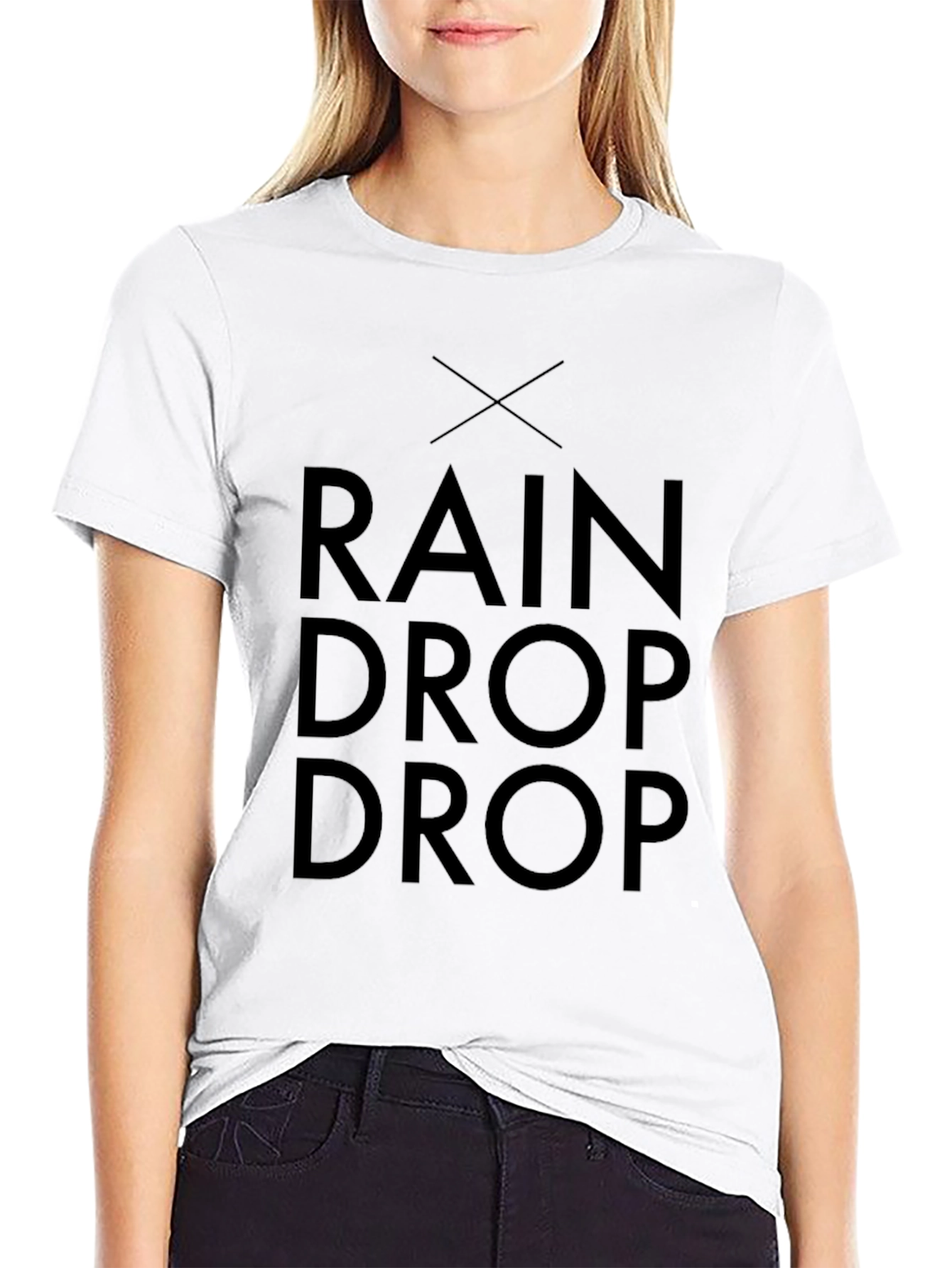 Rain Drop Black T-Shirt - Modern Graphic Tee