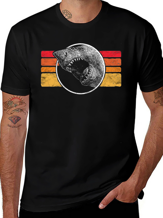 Retro Shark Graphic Tee - Cool Vintage Style!