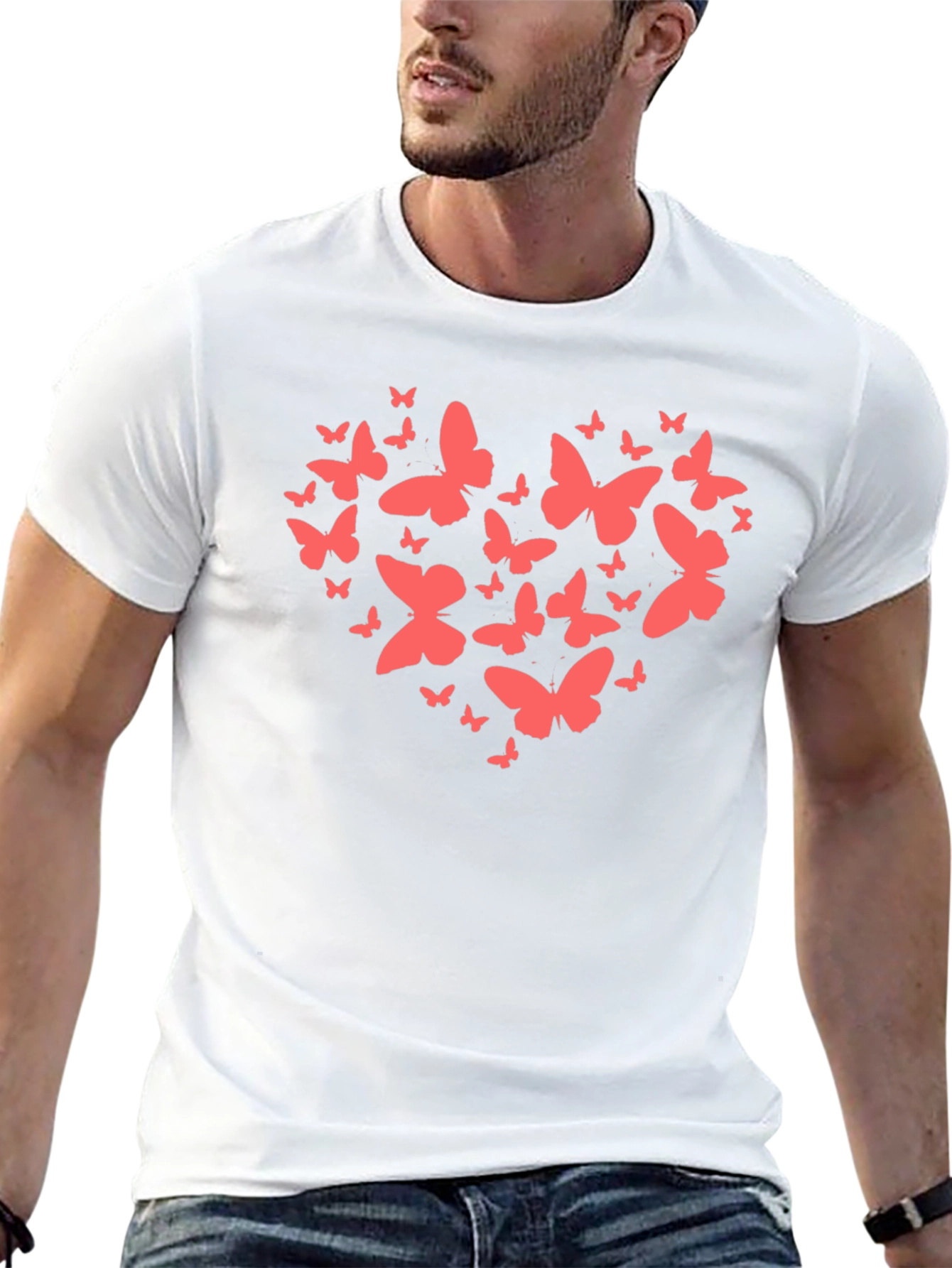 Butterfly Heart Graphic T-Shirt