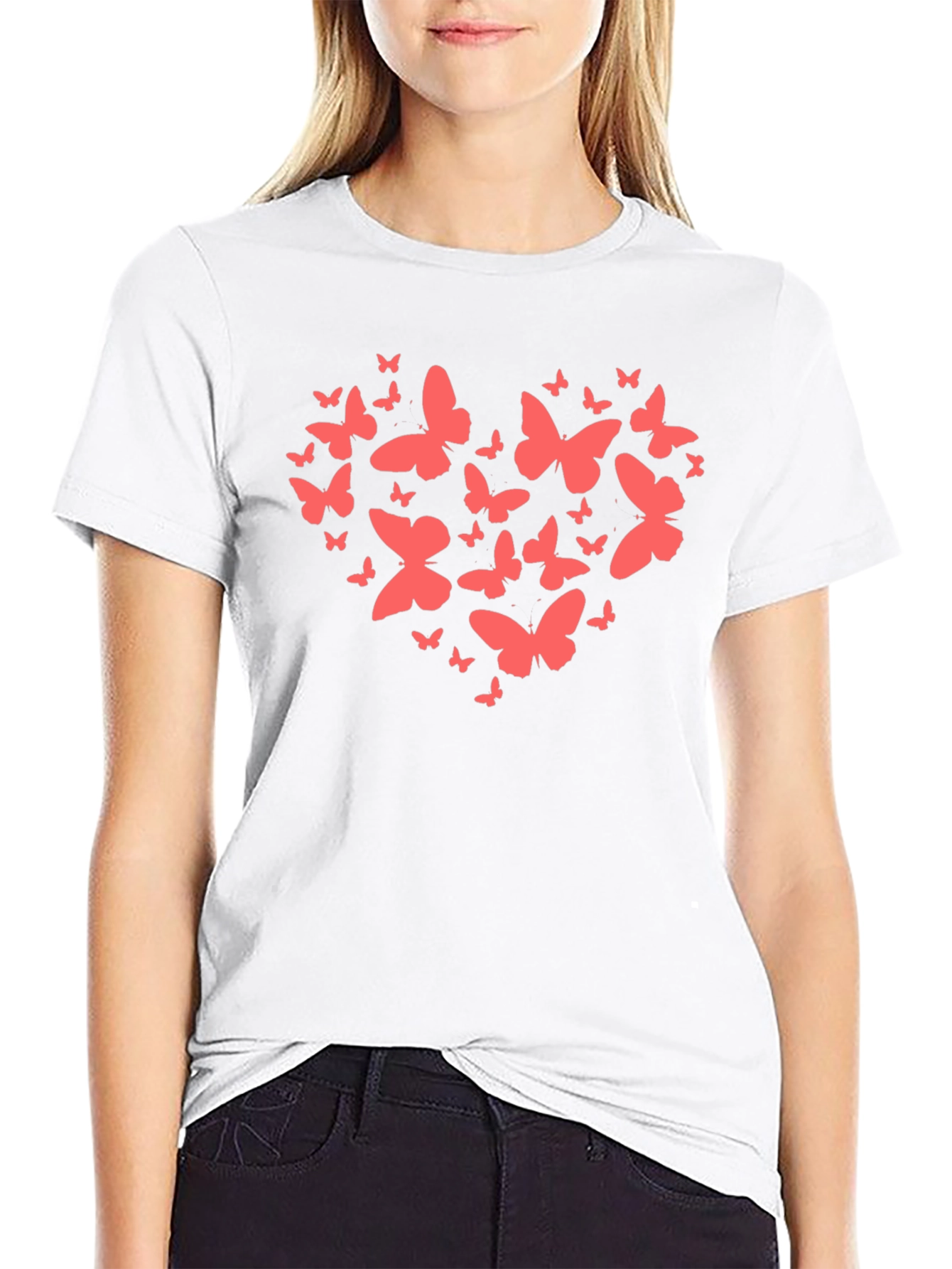 Butterfly Heart Graphic T-Shirt