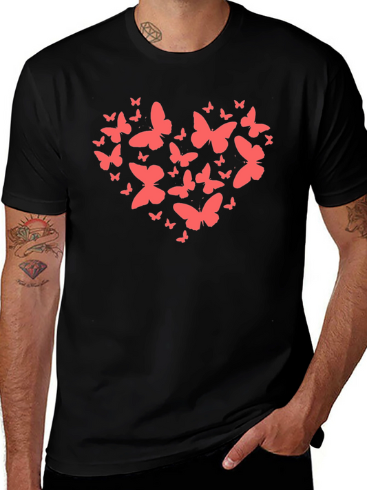 Butterfly Heart Graphic T-Shirt