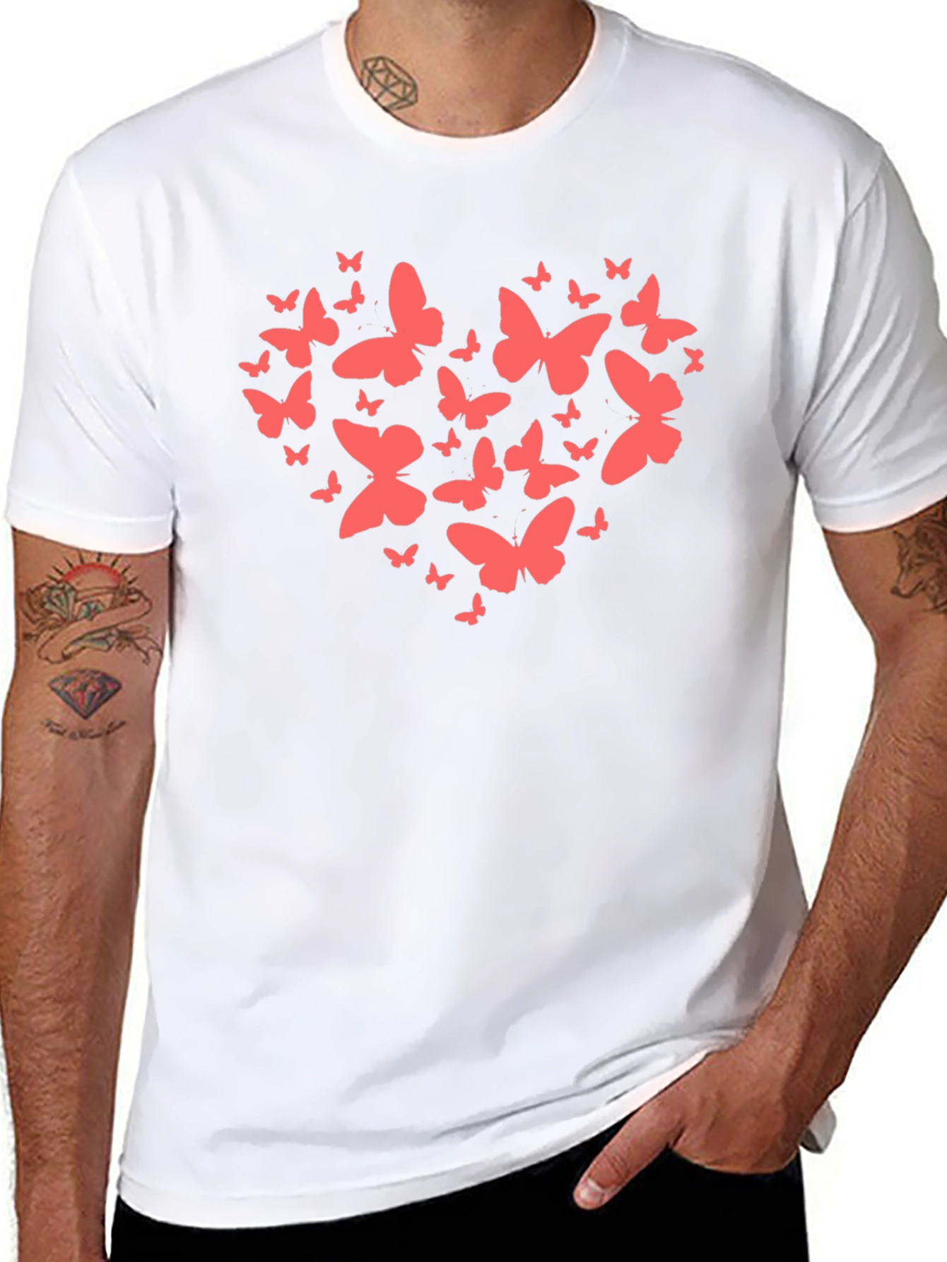 Butterfly Heart Graphic T-Shirt