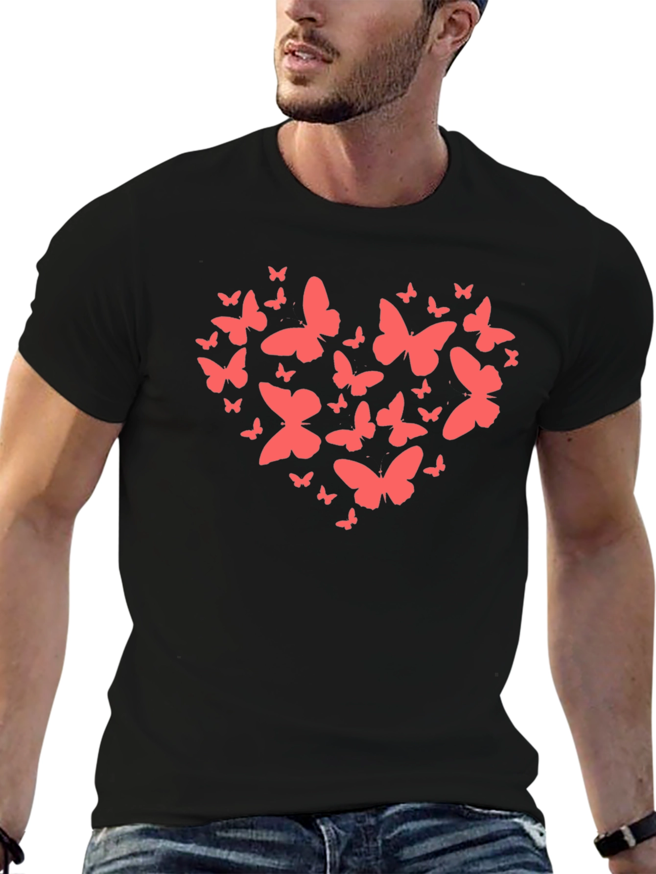 Butterfly Heart Graphic T-Shirt