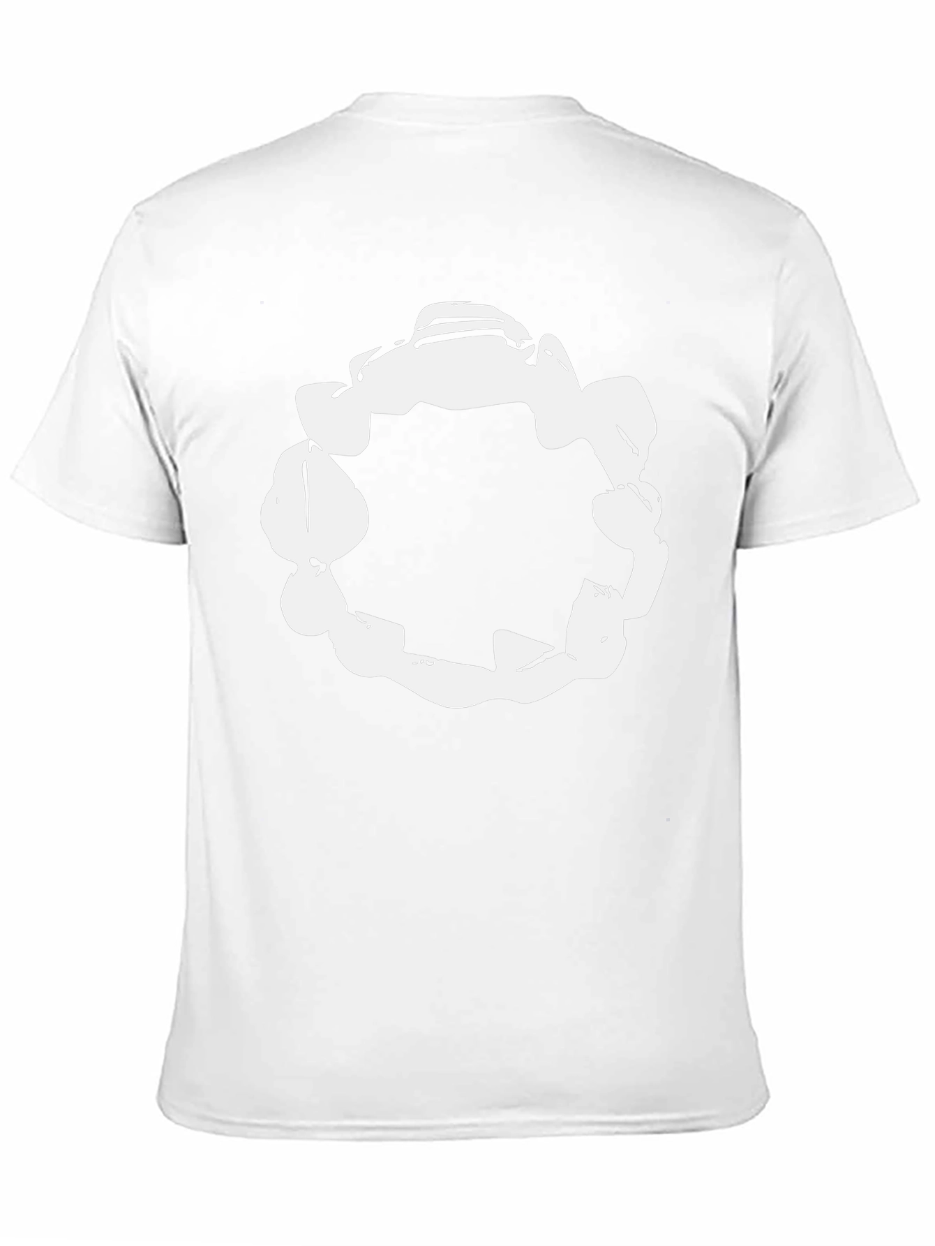 Abstract White Circle Graphic Black T-Shirt