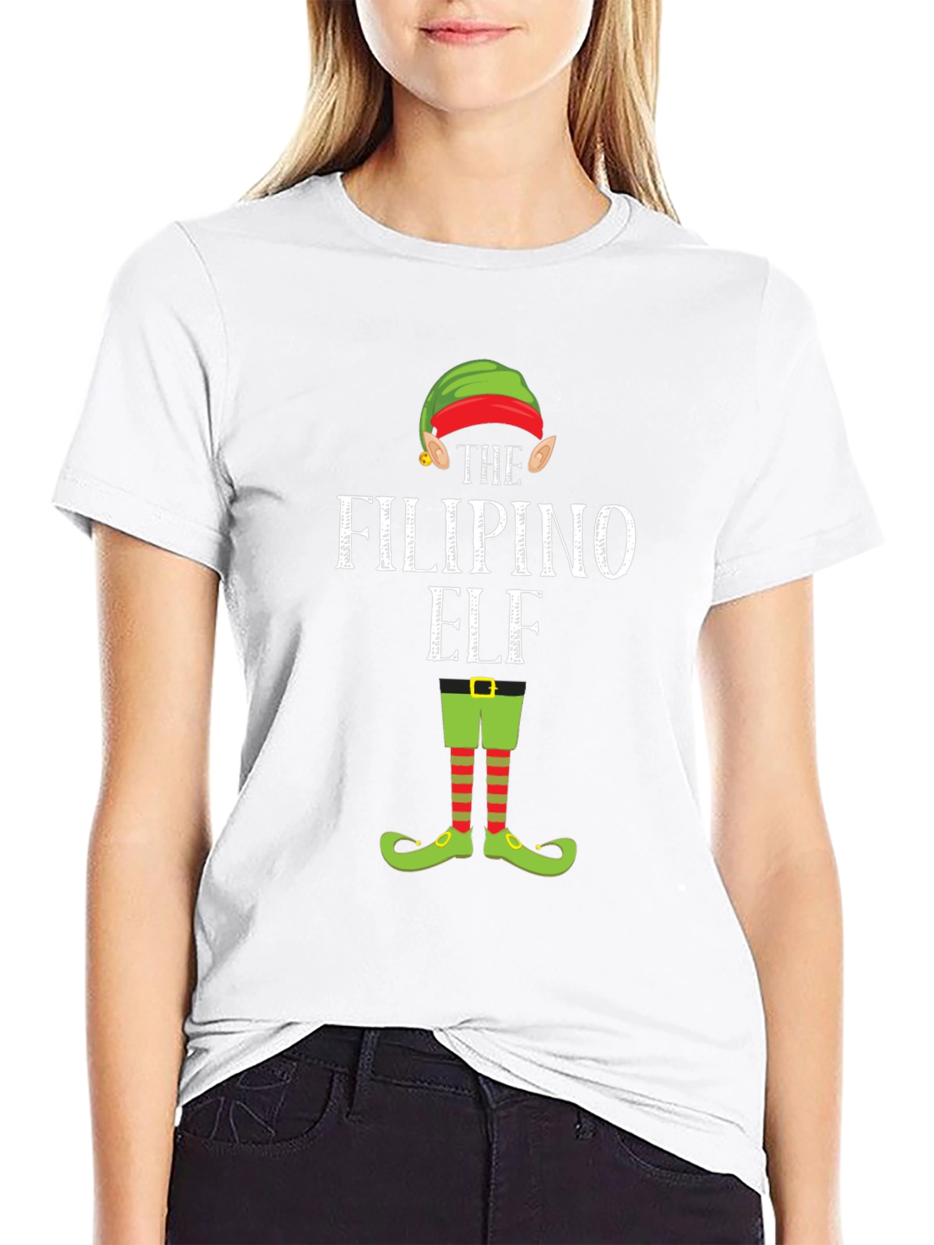 Funny Filipino Elf Christmas Holiday T-Shirt